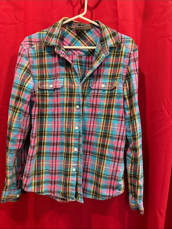 Other - All-Son brand Button-Up Shirt in Pink & Teal size M